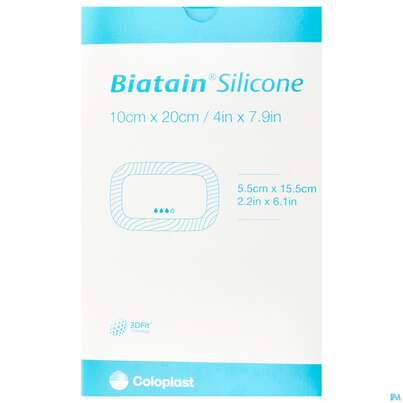 Sie sehen eine Packung Schaumverband Biatain/steril Silikonhaftrand 10x20cm 3400 5st, Produktbild: 02 Schaumverband Biatain/steril Silikonhaftrand 10x20cm 3400 5st, A-Nr.: 4494921 - 02