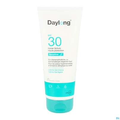 Sie sehen eine Packung Sonnenprodukte Daylong/sensitive Gel-creme Spf30 200ml, Produktbild: 10 Sonnenprodukte Daylong/sensitive Gel-creme Spf30 200ml, A-Nr.: 5688082 - 10