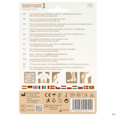 Tape Buddycare/med Kinesiologie Latexfrei 5cmx 5m Haut 1st, A-Nr.: 5845021 - 03