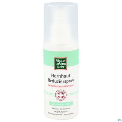 Sie sehen eine Packung Allgaeuer Latschenkiefer Hornhaut Reduzier-spray 150ml, Produktbild: 02 Allgaeuer Latschenkiefer Hornhaut Reduzier-spray 150ml, A-Nr.: 5950692 - 02