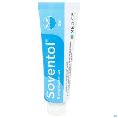 Sie sehen eine Packung Soventol Bamipinlactat Gel Neu 20g, Produktbild: 09 Soventol Bamipinlactat Gel Neu 20g, A-Nr.: 5521809 - 09