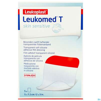 Wundverband Leukomed/t Skin Sensitive Folienverband O.auflage Steril 5x7,2 Cm 5st, A-Nr.: 5267653 - 01