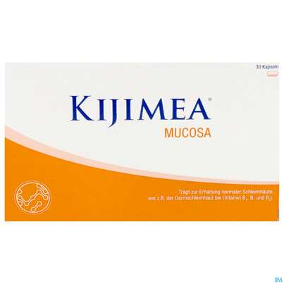 Sie sehen eine Packung Kijimea Kapseln Mucosa 30st, Produktbild: 01 Kijimea Kapseln Mucosa 30st, A-Nr.: 5925607 - 01