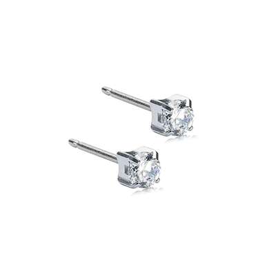 Sie sehen eine Packung Blomdahl Ohrstecker Tiffany Titan White 5mm, Produktbild: 01 Blomdahl Ohrstecker Tiffany Titan White 5mm, A-Nr.: 6020340 - 01