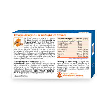 Sie sehen eine Packung Dr. Böhm Gedächtnis aktiv, Produktbild: 06 Dr. Böhm Gedächtnis aktiv, A-Nr.: 5564948 - 06