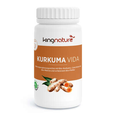 Sie sehen eine Packung KINGNATURE Kurkuma Vida (Bio) Kaps 72 Stk, Produktbild: 01 KINGNATURE Kurkuma Vida (Bio) Kaps 72 Stk, A-Nr.: 4596455 - 01