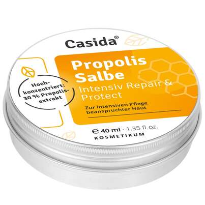 Sie sehen eine Packung Propolis Salbe Intensiv Repair & Protect, Produktbild: 01 Propolis Salbe Intensiv Repair & Protect, A-Nr.: 5957688 - 01