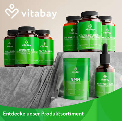 Sie sehen eine Packung Vitabay Omega 3 vegan Hochdosiert - 1.100mg - Algenöl Kapseln, Produktbild: 08 Vitabay Omega 3 vegan Hochdosiert - 1.100mg - Algenöl Kapseln, A-Nr.: 6049220 - 08