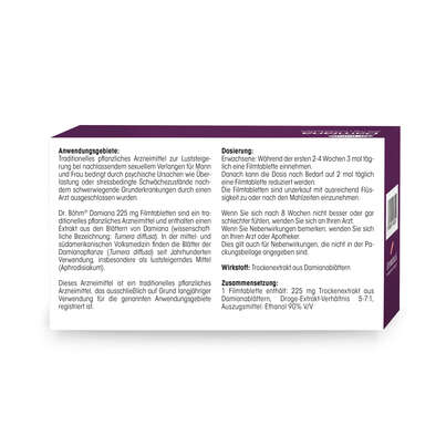 Sie sehen eine Packung Dr. Böhm Damiana, Produktbild: 06 Dr. Böhm Damiana, A-Nr.: 4463205 - 06