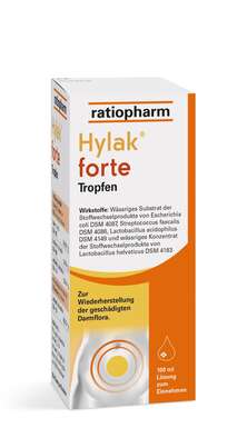 Sie sehen eine Packung Hylak forte Tropfen, Produktbild: 01 Hylak forte Tropfen, A-Nr.: 0026519 - 01