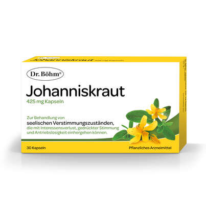 Sie sehen eine Packung Dr. Böhm Johanniskraut, Produktbild: 01 Dr. Böhm Johanniskraut, A-Nr.: 2426832 - 01