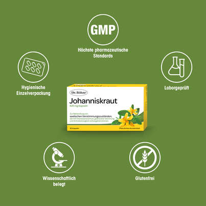 Sie sehen eine Packung Dr. Böhm Johanniskraut, Produktbild: 04 Dr. Böhm Johanniskraut, A-Nr.: 2426832 - 04