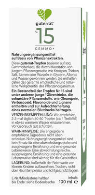 Sie sehen eine Packung Guterrat Nr. 15 Blutdruckformel Tropfen, Produktbild: 03 Guterrat Nr. 15 Blutdruckformel Tropfen, A-Nr.: 6011683 - 03
