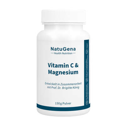 Sie sehen eine Packung NatuGena Vitamin C + Magnesium Pulver, Produktbild: 01 NatuGena Vitamin C + Magnesium Pulver, A-Nr.: 5404311 - 01