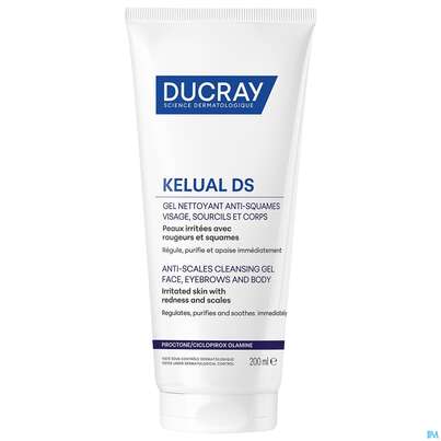 Sie sehen eine Packung Ducray Kelual Ds Reinigungsgel Neu 200ml, Produktbild: 03 Ducray Kelual Ds Reinigungsgel Neu 200ml, A-Nr.: 5862261 - 03