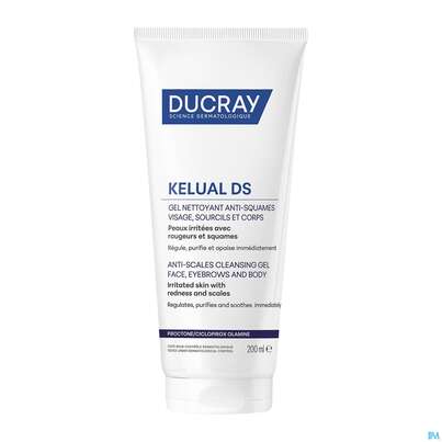 Sie sehen eine Packung Ducray Kelual Ds Reinigungsgel Neu 200ml, Produktbild: 04 Ducray Kelual Ds Reinigungsgel Neu 200ml, A-Nr.: 5862261 - 04