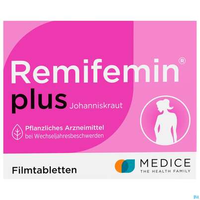 Sie sehen eine Packung Remifemin Plus Johanniskraut Filmtabl 100st, Produktbild: 02 Remifemin Plus Johanniskraut Filmtabl 100st, A-Nr.: 5514100 - 02