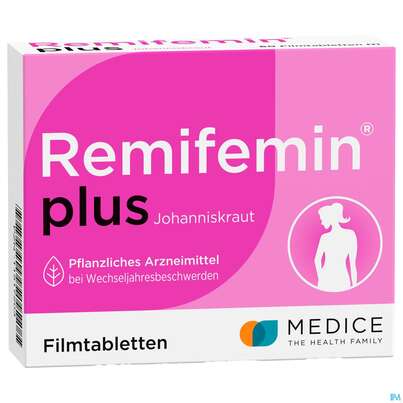 Sie sehen eine Packung Remifemin Plus Johanniskraut Filmtabl 100st, Produktbild: 03 Remifemin Plus Johanniskraut Filmtabl 100st, A-Nr.: 5514100 - 03