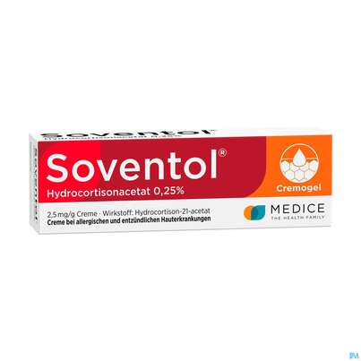 Soventol Hydrocortisonacetat Creme 0,25% 20g, A-Nr.: 5518701 - 03