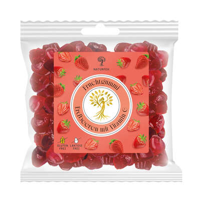 Sie sehen eine Packung NATURFEH Fruchtgummi Erdbeeren, Produktbild: 01 NATURFEH Fruchtgummi Erdbeeren, A-Nr.: 6105013 - 01