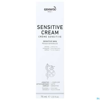 Sie sehen eine Packung Gehwol Med.sensitive Creme Nr.64143 75ml, Produktbild: 03 Gehwol Med.sensitive Creme Nr.64143 75ml, A-Nr.: 4792707 - 03