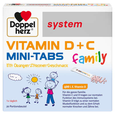 Doppelherz system VITAMIN D + C MINI-TABS family, A-Nr.: 5939590 - 01