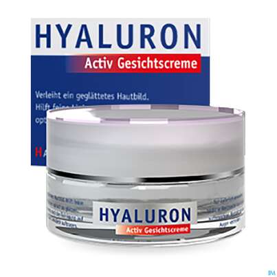 Sie sehen eine Packung Hws Hyaluron Activ Gesichtscreme 50ml, Produktbild: 01 Hws Hyaluron Activ Gesichtscreme 50ml, A-Nr.: 4269621 - 01