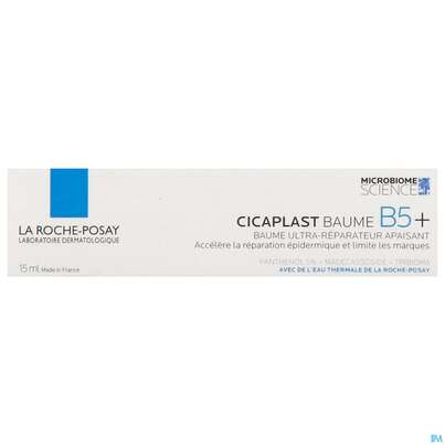 Sie sehen eine Packung La Roche Posay Cicaplast Baume B5+ Creme 15ml, Produktbild: 02 La Roche Posay Cicaplast Baume B5+ Creme 15ml, A-Nr.: 5696087 - 02