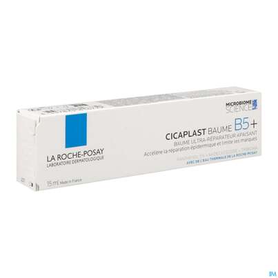 Sie sehen eine Packung La Roche Posay Cicaplast Baume B5+ Creme 15ml, Produktbild: 03 La Roche Posay Cicaplast Baume B5+ Creme 15ml, A-Nr.: 5696087 - 03