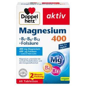 Doppelherz Magnesium 400 + B1 + B6 + B12 + Folsäure, A-Nr.: 3821200 - 01