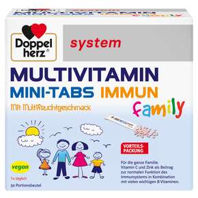 Doppelherz system MULTIVITAMIN MINI-TABS family - Mit Multifruchtgeschmack, A-Nr.: 6001934 - 01