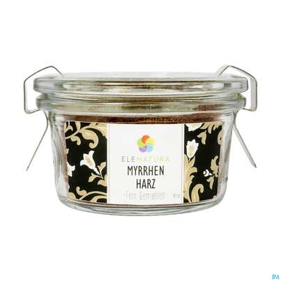Sie sehen eine Packung Elenatura Raeucher Myrrhenharz Fein Gemahlen 48ml, Produktbild: 02 Elenatura Raeucher Myrrhenharz Fein Gemahlen 48ml, A-Nr.: 4588059 - 02