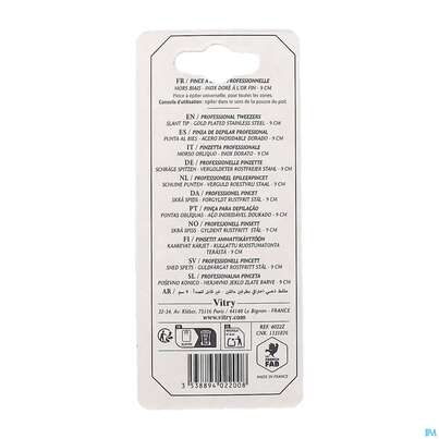 Pinzetten Vitry/professionelle Vergoldet Rostfrei 9cm 4022 1st, A-Nr.: 4627983 - 03