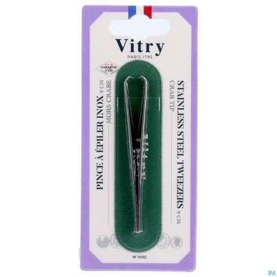Sie sehen eine Packung Vitry Pinzette Rostfrei Abgewinkelt 1pc, Produktbild: 02 Vitry Pinzette Rostfrei Abgewinkelt 1pc, A-Nr.: 4633073 - 02