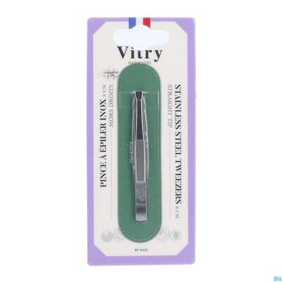Sie sehen eine Packung Vitry Pinzette Rostfrei Gerade 1pc, Produktbild: 04 Vitry Pinzette Rostfrei Gerade 1pc, A-Nr.: 4632990 - 04