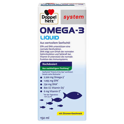 Doppelherz system OMEGA-3 LIQUID Herzfunktion + Immunsystem, A-Nr.: 5677546 - 01