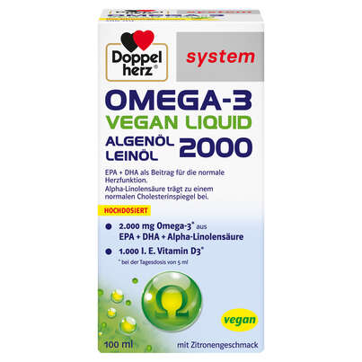 Doppelherz system OMEGA-3 VEGAN LIQUID 2000, A-Nr.: 5939584 - 01