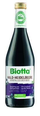 Biotta Bio-Wald Heidelbeere Saft, 500 ml, A-Nr.: 4247938 - 01