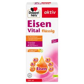Doppelherz Eisen Vital flüssig - mit Orangen-Apfel-Geschmack, A-Nr.: 5677612 - 01
