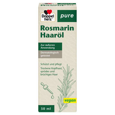 Sie sehen eine Packung Doppelherz pure Rosmarin Haaröl, Produktbild: 01 Doppelherz pure Rosmarin Haaröl, A-Nr.: 5937763 - 01