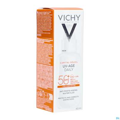 Sie sehen eine Packung Sonnenprodukte Vichy/capital Soleil Gesichtscreme Uv-age Lsf50+ 40ml, Produktbild: 05 Sonnenprodukte Vichy/capital Soleil Gesichtscreme Uv-age Lsf50+ 40ml, A-Nr.: 5360950 - 05