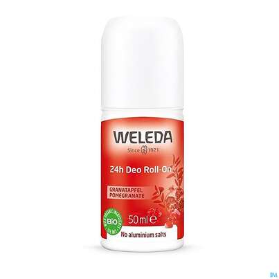 Sie sehen eine Packung Weleda Granatapfel 24h Deo Roll-on 50ml, Produktbild: 03 Weleda Granatapfel 24h Deo Roll-on 50ml, A-Nr.: 4545966 - 03
