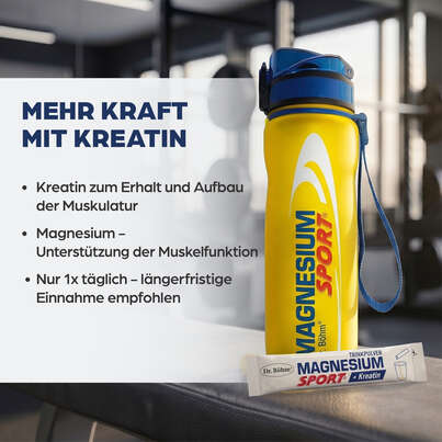 Sie sehen eine Packung Dr. Böhm® Magnesium Sport + Kreatin, Produktbild: 03 Dr. Böhm® Magnesium Sport + Kreatin, A-Nr.: 6114259 - 03