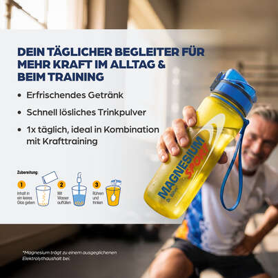 Sie sehen eine Packung Dr. Böhm® Magnesium Sport + Kreatin, Produktbild: 05 Dr. Böhm® Magnesium Sport + Kreatin, A-Nr.: 6114259 - 05