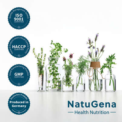 Sie sehen eine Packung NatuGena HPU Basis Kapseln, Produktbild: 05 NatuGena HPU Basis Kapseln, A-Nr.: 6036045 - 05