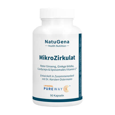 Sie sehen eine Packung NatuGena MikroZirkulat Kapseln, Produktbild: 01 NatuGena MikroZirkulat Kapseln, A-Nr.: 6040319 - 01