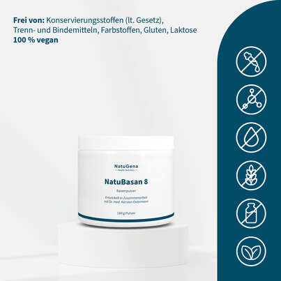 Sie sehen eine Packung NatuGena NatuBasan 8 Pulver, Produktbild: 03 NatuGena NatuBasan 8 Pulver, A-Nr.: 6036080 - 03