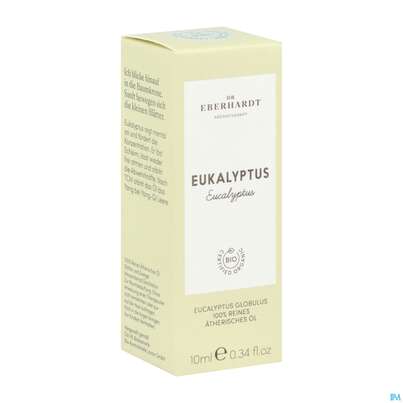 Sie sehen eine Packung Aetherische Oele Dr.eberhardt Bio Eukalyptus 80/85 10ml, Produktbild: 02 Aetherische Oele Dr.eberhardt Bio Eukalyptus 80/85 10ml, A-Nr.: 5765090 - 02