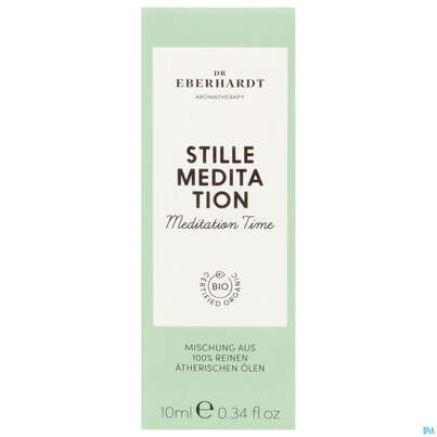 Sie sehen eine Packung Aetherische Oele Dr.eberhardt Bio Stille Meditation 10ml, Produktbild: 01 Aetherische Oele Dr.eberhardt Bio Stille Meditation 10ml, A-Nr.: 5766422 - 01