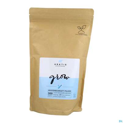 Sie sehen eine Packung Akazienfaser Pulver Arktis Grow Nf 300g, Produktbild: 01 Akazienfaser Pulver Arktis Grow Nf 300g, A-Nr.: 5713905 - 01
